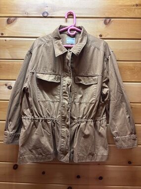 Old Navy Brown Drawstring-Waist Utility Jacket